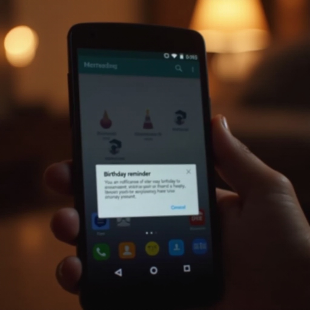 comment recevoir des notifications d'anniversaire sur Android